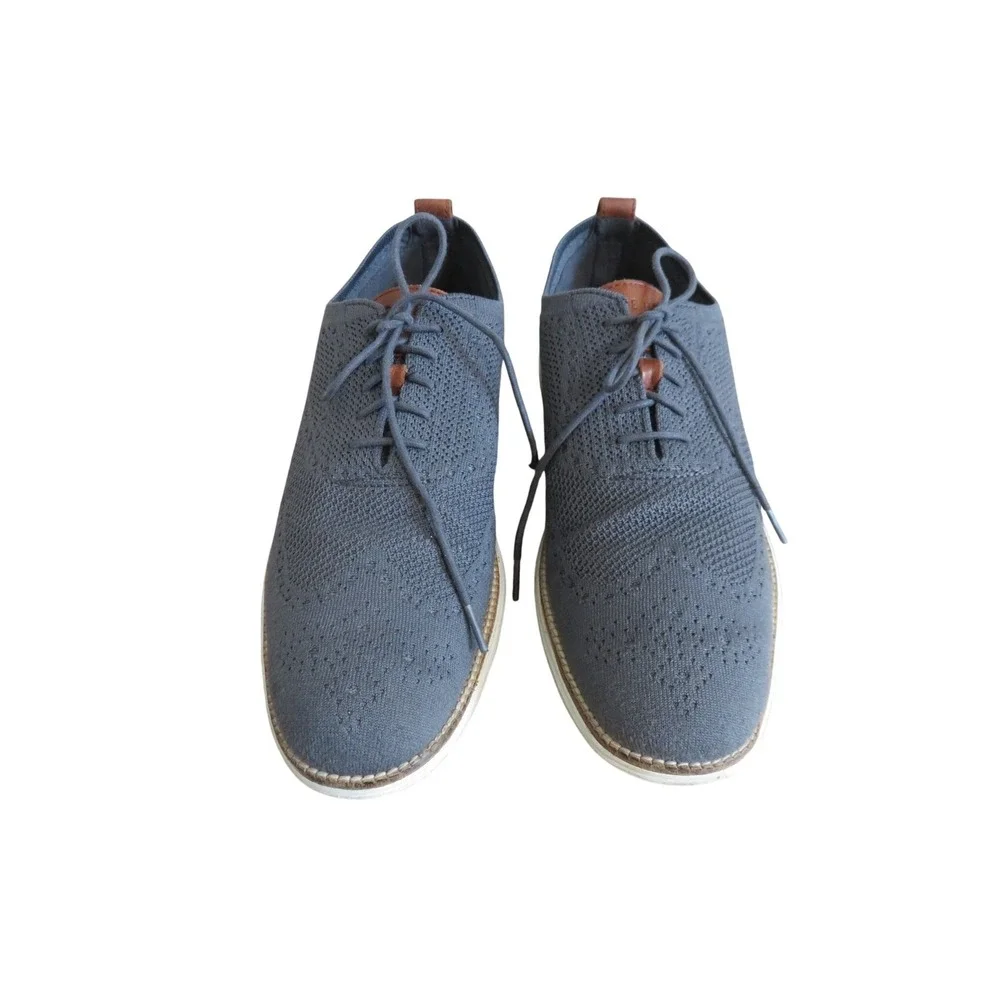 Cole Haan Original Grand Stitch Lite Gray‎ Knit Oxford Lace Up Shoes Mens 13 M